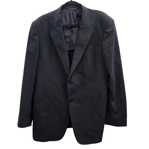 John Varvatos Sports Coat Wool Gray Striped Blazer Italy - Picture 4 of 9